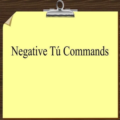 Negative tu-commands