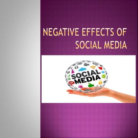 Negative effects of social media