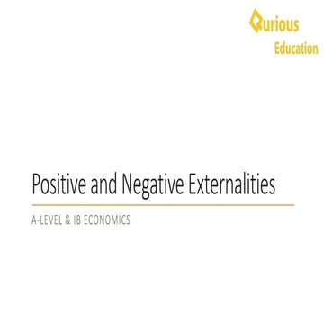 Negative Externalities and Positive Externalities Notes - A-level & IB economics