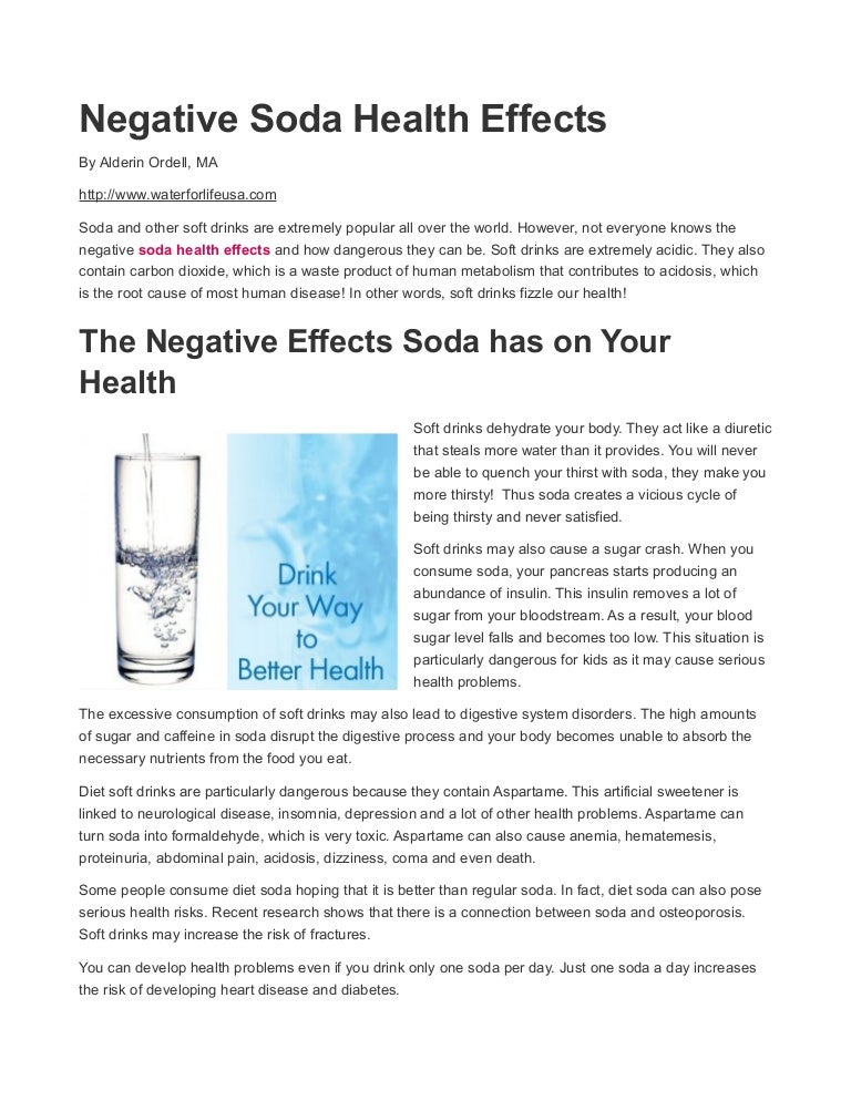 Negative Soda Health Effects