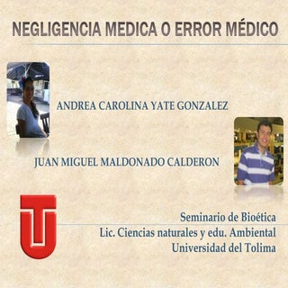 Negligencia medica o error medico s...