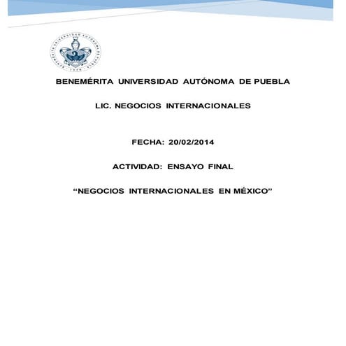 Negocios internacionales en mexico
