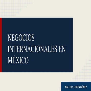 Negocios internacionales en mexico