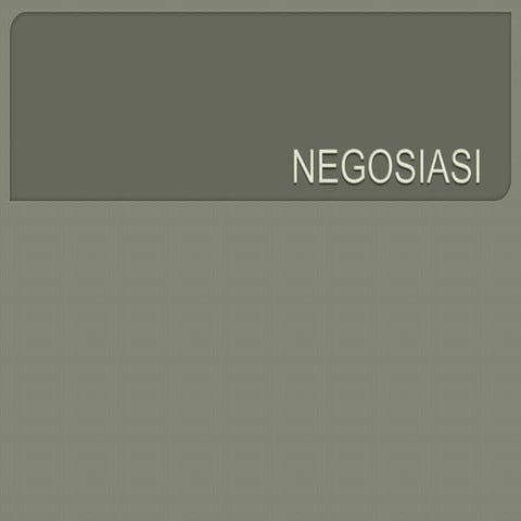 Negosiasi