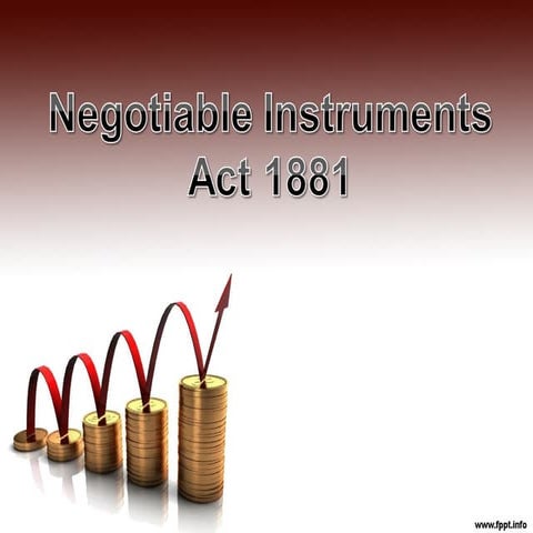 Negotiable instruments