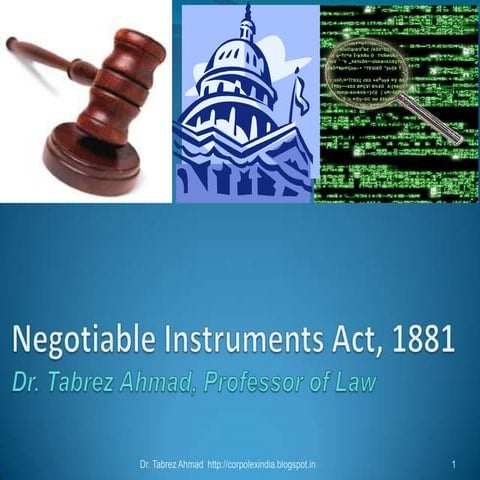 Negotiable instruments