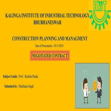 Negotiated contracts