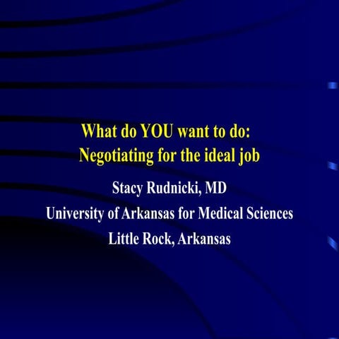 Negotiating For The Ideal Job
