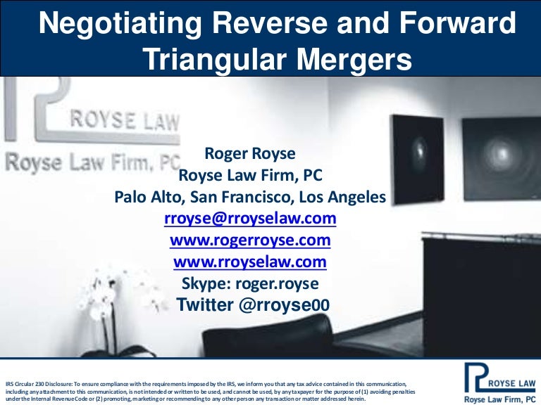 Negotiating Reverse and Forward Triangular Mergers