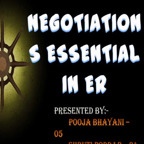 Negotiation in Employee Relations 