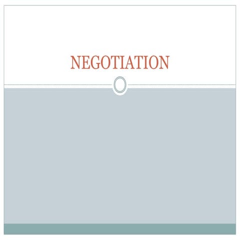 Negotiation