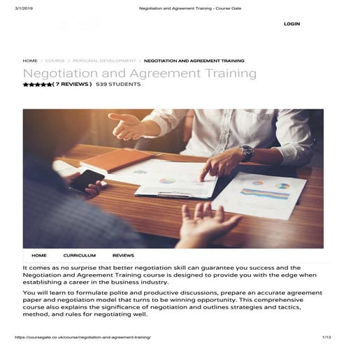 Coursera successfulnegotiation 2015 | PDF