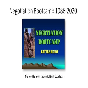 Negotiation Bootcamp 1986 2020