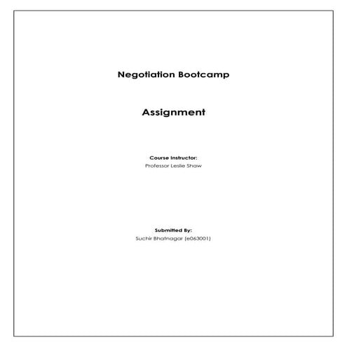 Negotiation Bootcamp Assignment ENG