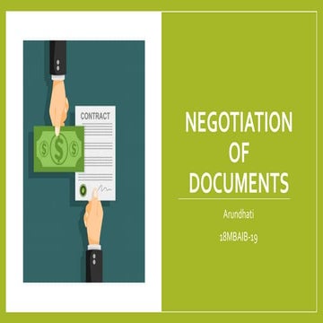 Negotiation of documents