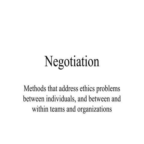 Negotiation presentation for website