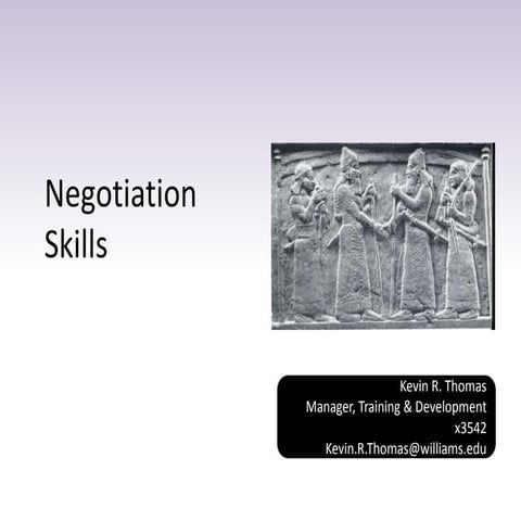 Negotiation Skills