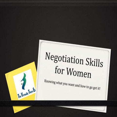 Negotiation skills for women