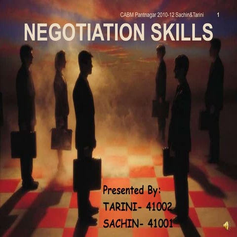Negotiation skills with Audio note