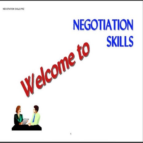 Negotiation skills presentation 