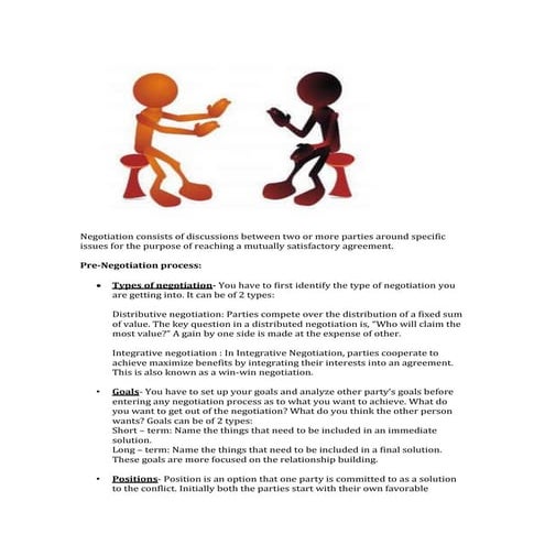 Negotiations planning template