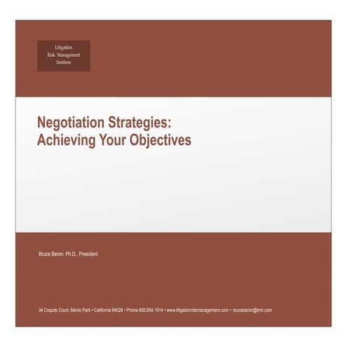Negotiation Strategies: Using Game Theory and Decision Tree Analysis to Deter...