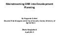 Mainstreaming DRR into Development Planning