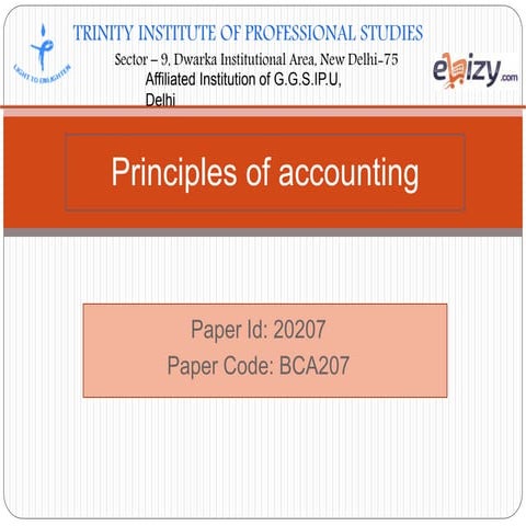 Principles of accounting | PPTX