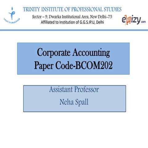 Corporate Accounting