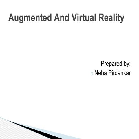 augmented reality and virtual reality