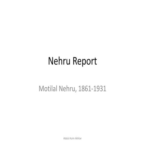 Nehru Report