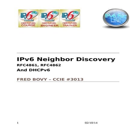 Neighbor discoverydhcp