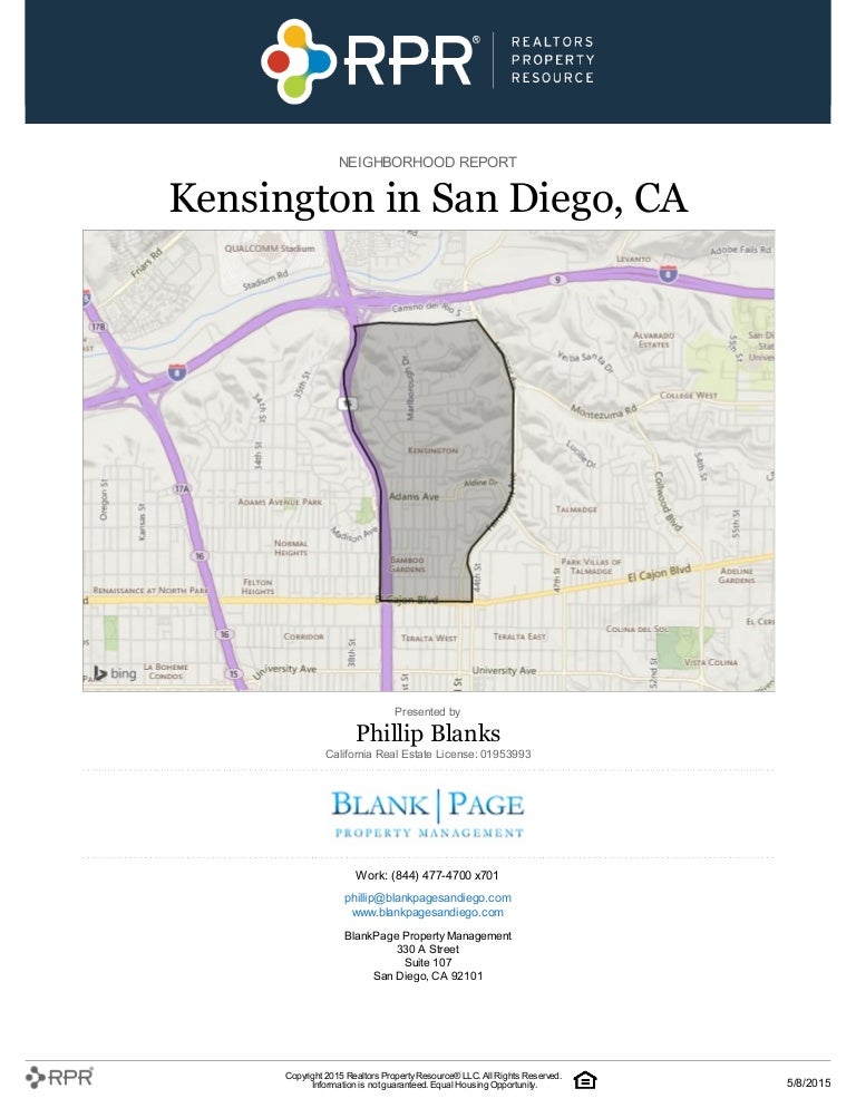 Kensington Neighborhood Report (05.15)