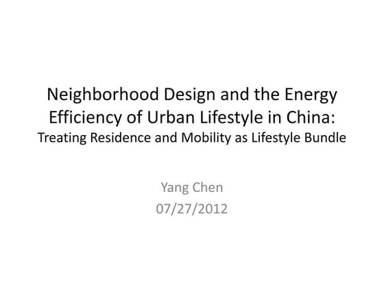 Yang Chen presentations