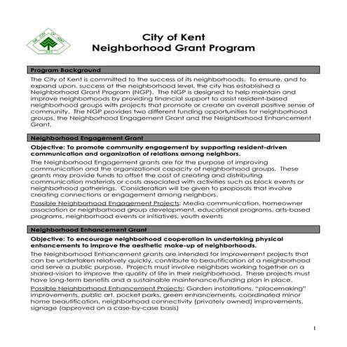 Neighborhood grant | PDF
