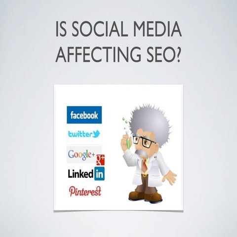 Neil Pursey - Is Social Media affecting SEO