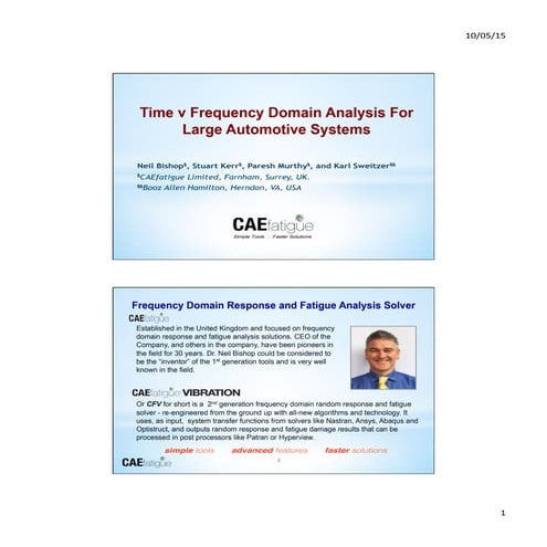 Time v Frequency Domain Analysis For Large Automotive Systems | PDF