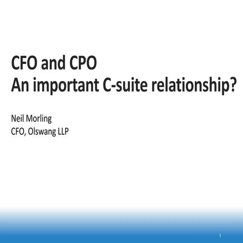 Neil Morling, CFO - Olswang LLP