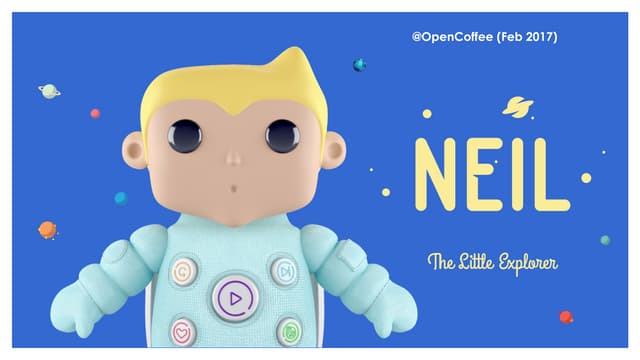 Neil the little explorer at Open Coffee Athens