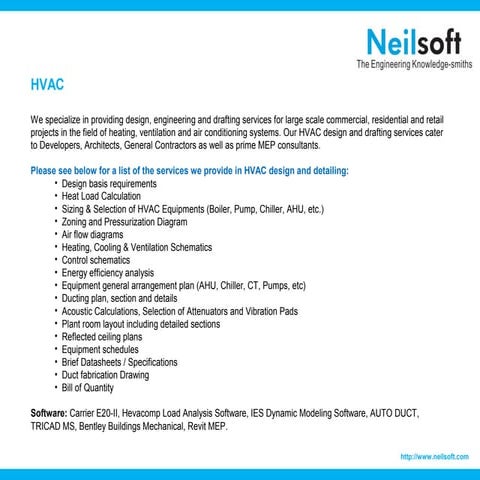 HVAC design and detailed engineering at Neilsoft | PPT