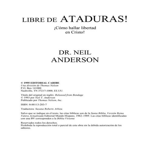 Neil t.anderson   libre de ataduras