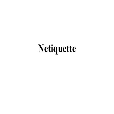 Netiquette | PDF