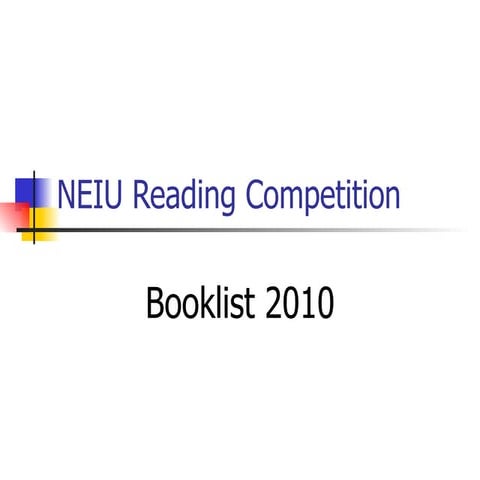 Neiu Reading Competition 2010