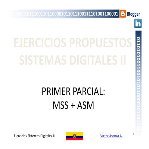 ⭐⭐⭐⭐⭐ EJERCICIOS PROPUESTOS MSS + ASM (1er Parcial) | PDF