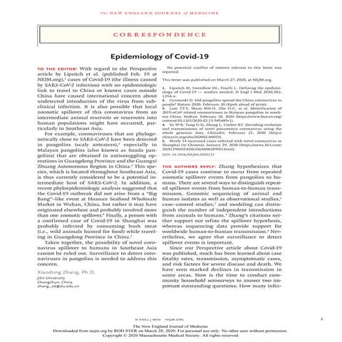 Epidemiology of Covid-19 | PDF