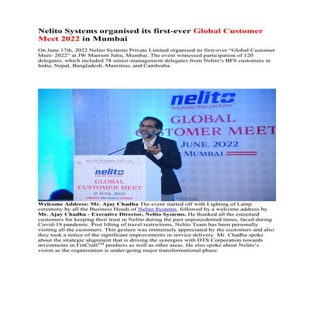 Nelito Systems-Global Customer Meet 2022 in Mumbai.pdf