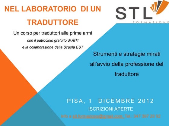 Note sulla traduzione teatrale sentire le parole PPT