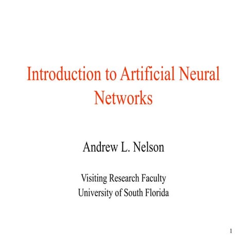 Interduction to Artificial Neural Network | PPT