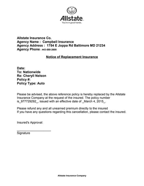sample letter cancelling services