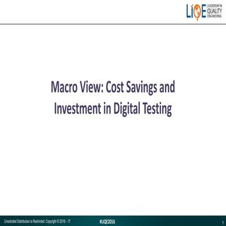 Cost Savings and Investment in Digi...